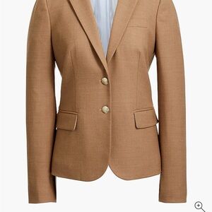 J. Crew Original Womens Schoolboy Blazer - Camel with Gold Buttons
